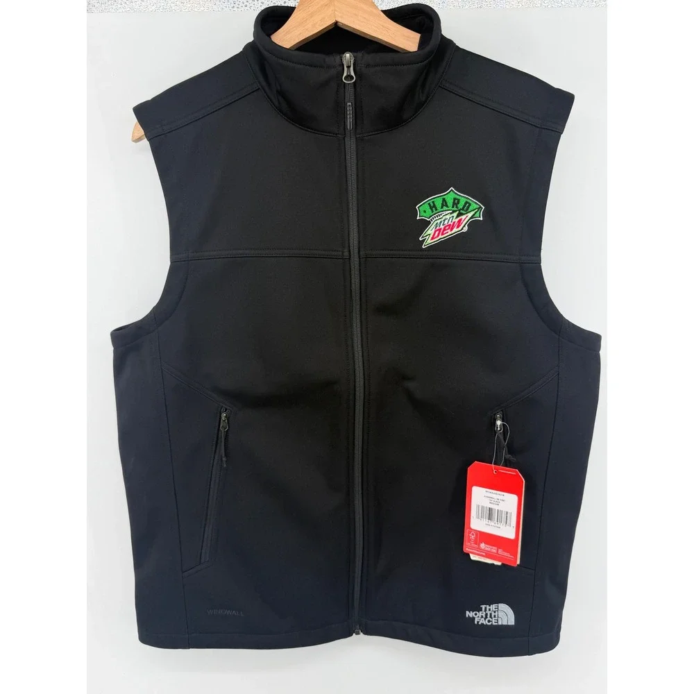 The‎ North Face Ridgewall Soft Shell Vest Mountain Dew Black Mens Medium NWT